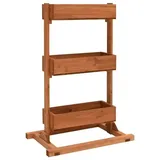 Blumenregal aus Tannenholz - Pflanzenständer - 52×30×78 cm - 3 Ebenen - Traglast 7 kg - Für Balkon und Garten