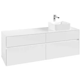 Villeroy & Boch Collaro Waschbeckenunterschrank C05100DH 160 x 55 cm Glossy White