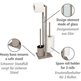 Wenko WC-Garnitur Rivalta Taupe 1 St.