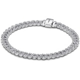 PANDORA Timeless Pavé Gliederarmband aus Sterling-Silber mit Cubic Zirkonia, Timeless Kollektion, 18cm, 593008C01-18