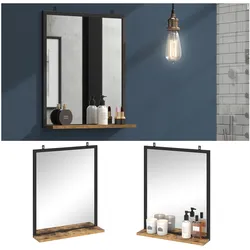 Vicco Badspiegel Fyrk Vintage Badezimmerspiegel mit Ablage Wandspiegel für Bad