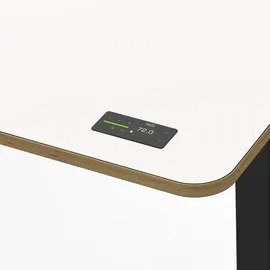 Yaasa Schreibtisch Desk Pro 180 x 80 cm Multiplex-Weiß/Schwarz