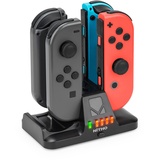 Nitho Ladestation für Switch Joy-Con Controller und Pro Cont (Switch, Nintendo Weiteres Gaming Zubehör, Schwarz