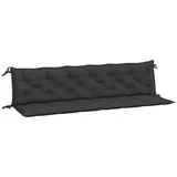 vidaXL Bankauflage 200 x 50 x 7 cm schwarz 2 St.
