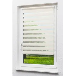 Doppelrollo mit Trägerprofil (B x H) 60cm x 150cm in beige/natur , zum Klemmen und Schrauben
