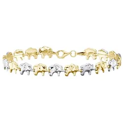 Armband FIRETTI "Schmuck Geschenk Gold 333 Armschmuck Armkette Goldarmband Elefant", gold (gelbgoldfarben, weißgoldfarben), Armbänder, Damen, Gelbgold 333