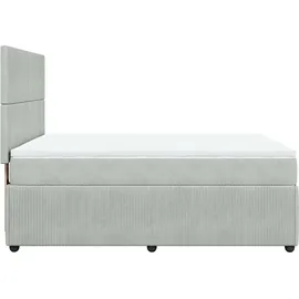 vidaXL Boxspringbett 140 x 200 cm Hellgrau