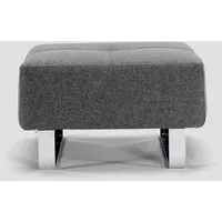 Innovation Living Hocker Cassius / Supremax Deluxe Stoff Grau Charcoal