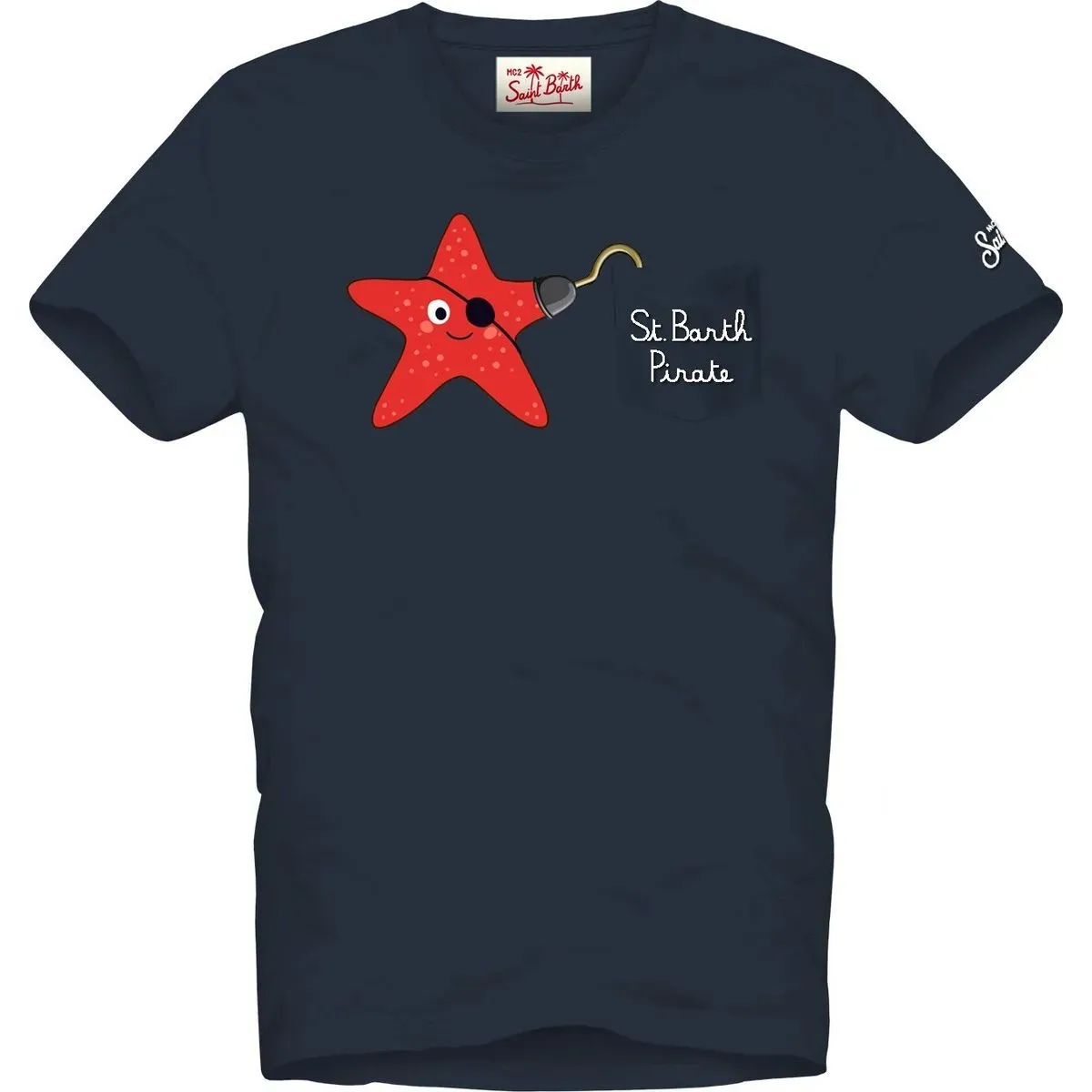 MC2 Saint Barth Eddy T Shirt With Pocket floating star 61 emb (01944L) 12 yrs