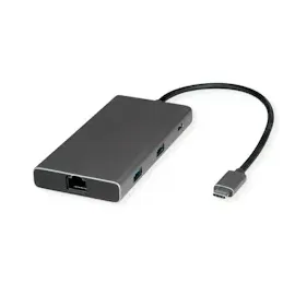 Value USB-C Dock HDMI+DP+GbE+ 2xA+ 1xC+ PD 4K60 - Digital/Daten - Digital/Display/Vide (USB-C, Dockingstation, HDMI+DP 3x USB 3.2Gen1 (1x C 2x A), 1x 1x RJ45