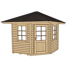 Weka Mediterrana 5-Eck 2,98 x 2,98 m natur ohne Aufsatz