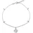 VIVANCE Fußkette "925/- Sterling Silber rhodiniert Windrose", weiß, Fußketten, Damen, 23+2cm, Silber 925 (Sterlingsilber), glänzend