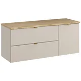 ROYAL24_MARKT Waschbeckenunterschrank - Dalia Cashmere D BM356 - Erhältlich in zwei Arbeitsflächengrößen (Komplett Set, 3-St., Premium - Dalia Cashmere D) Premium – Zeitlos – Edel 120 cm