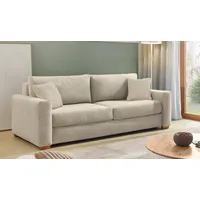 Jockenhöfer Schlafsofa JOCKENHÖFER GRUPPE "Micha, B: 237 cm, Liegefl. 155x197 cm", grau (grau, beige 426, 17), B:237cm T:104cm, Korpus: 100% Polyester;Kissen: 100% Polyester, Sofas, Schlafsofa, mit Bettfunktion, Bettkasten & Zierkissen