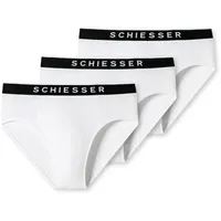 SCHIESSER Herren 3 Pack Bio Baumwolle - 95/5 Organic Cotton Webgummibund mit kontraststarken SCHIESSER-Logo