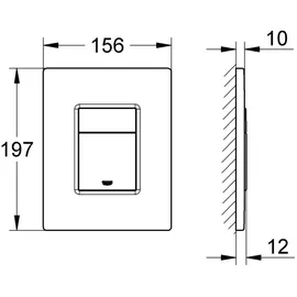 Grohe RAPID-SL WC Vorwandelement mit GROHE SKATE Cosmopolitan WC-Betätigungsplatte & Befestigungswinkel, chrom