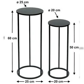 DanDiBo Ambiente Blumenhocker 96316 Rund 2er Set  Schwarz