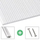 Scobalit Polycarbonat Stegplatte 16 mm Opal-Weiß X-Struktur 980 x 2000