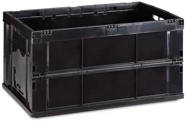 Relaxdays 5 x Klappbox stabil Schwarz