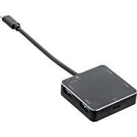 InLine USB 3.1 Hub, (USB C), Dockingstation + USB Hub, schwarz,