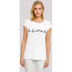 T-Shirt F4NT4STIC "Herzschlag Berge Wandern", Damen, Gr. 3XL, weiß, Obermaterial: 100% Baumwolle, casual, regular fit, Rundhals, Kurzarm ohne Bündchen, Shirts, Premium Qualität