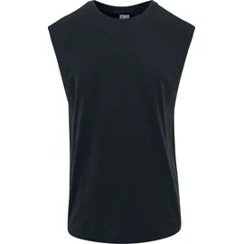 URBAN CLASSICS Open Edge Sleeveless Tee schwarz 3XL