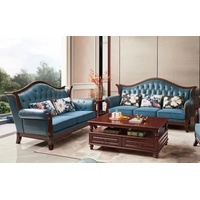 JVmoebel Chesterfield-Sofa Sofagarnitur 3+2 Sitzer Sofa Couchgarnitur Couch Sessel Leder Luxus, Made in Europe blau