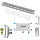 Stelrad Universalheizkörper 700 x 800 mm 2170 W weiß Mittelventil