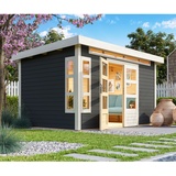 Karibu Gartenhaus Kastorf 7 - 28mm-364 x 244 cm- terragrau