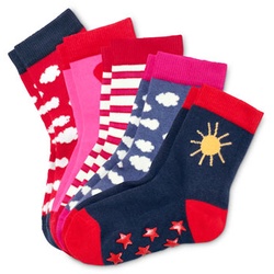 Tchibo - 5 Paar ABS-Socken aus Bio-Baumwolle - Weiss/Gestreift - Kinder - Gr.: 23-26 - weiß - 23-26