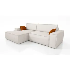 mebloland Ecksofa TOR mit Schlaffunktion. Farbe: Silver. - Hellgrau