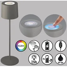 Schöner Wohnen Akku-Tischleuchte SUN Grau