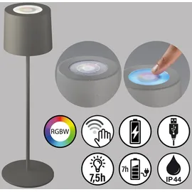 Schöner Wohnen Akku-Tischleuchte SUN Grau