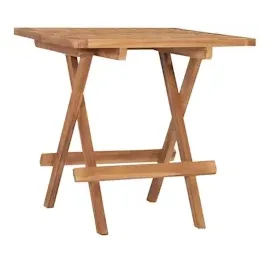 vidaXL Klappbarer Gartentisch 50x50x50 cm Teak Massivholz