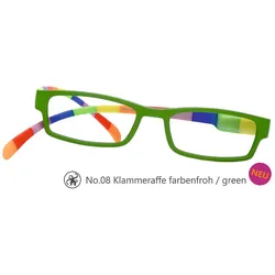 Lesebrille No.08 Klammeraffe farbenfroh green