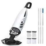 Enhulk Poolsauger Akku PC68, Poolreiniger mit Filter, Betriebsdauer bis zu 60 Minuten, 335cm Teleskopstange