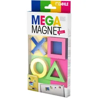 DAHLE Mega Magnet Mini Set (4 Magnete in geometrischen Formen, 45 x 45 mm) blau pink gelb grün