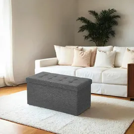 Songmics Sitzbank Grau 76 x 38 x 38 cm
