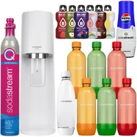 Wassersprudler SodaStream Terra White, 7 Flaschen, 1L, Multicolore + Bolero