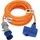 Brennenstuhl Camping CEE-Verlängerungskabel mit CEE-Stecker und Winkelkupplung inkl. Schutzkontakt-Kombisteckdose mit LED Spannungsanzeige (10m, orange