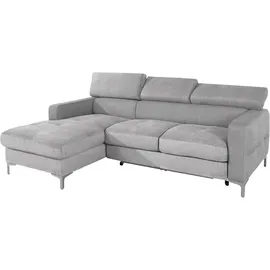 Cotta Eckcouch Polyester 2-Sitzer Grau