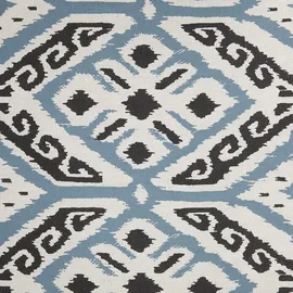 Beliani Sessel TUMBA Polyester 74 x 0 x 0 cm Bunt/Schwarz/Blau mit Fußstütze