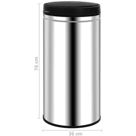 deluke Sensor Mülleimer 70 l Silber