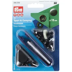 Prym nähfreie Druckknopfe  Sport&Camping Messing 15 mm brüniert