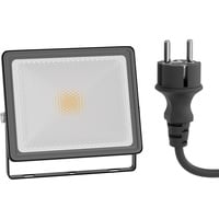 Ledscom.de LED Gartenstrahler FLIN für außen, IP66, Stecker, schwarz,