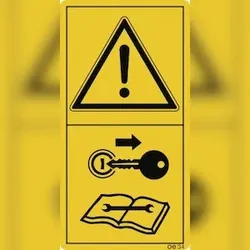 Vor Wartungs- und Reparaturarbeiten ...,Folie, 88x168 mm, 2 Stück/Bogen