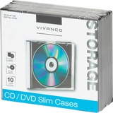 Vivanco CD-Hülle Schmales Gehäuse 1 Disks Schwarz, Transparent