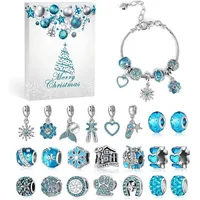 LuxusKollektion Schmuck-Adventskalender Adventskalender DIY Schmuck Mädchen 2024 Weihnachtskalender 24 blau