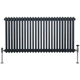 MonsterShop Traditioneller 2-Spalten-Heizkörper 600 x 1192 mm grau matt