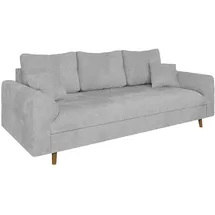 s-style möbel 3-Sitzer-Sofa, Hellgrau, Chenille-stoff